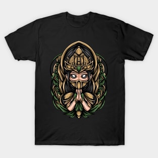 Artwork Illustration Goddess Of Nature T-Shirt